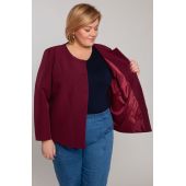 Елегантно сако с подплата в цвят бордо