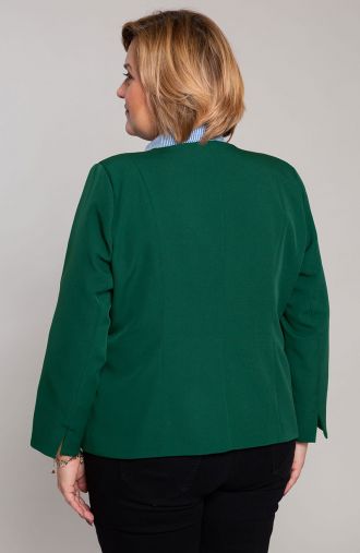 Зелено елегантно сако с подплата