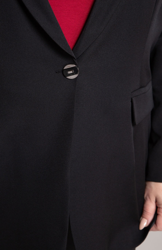 Черно класическо сако с подплата