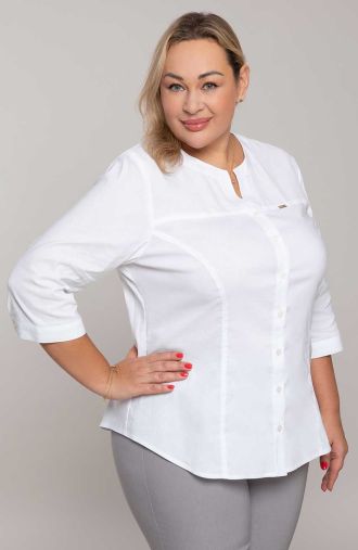 Класическа бяла памучна риза