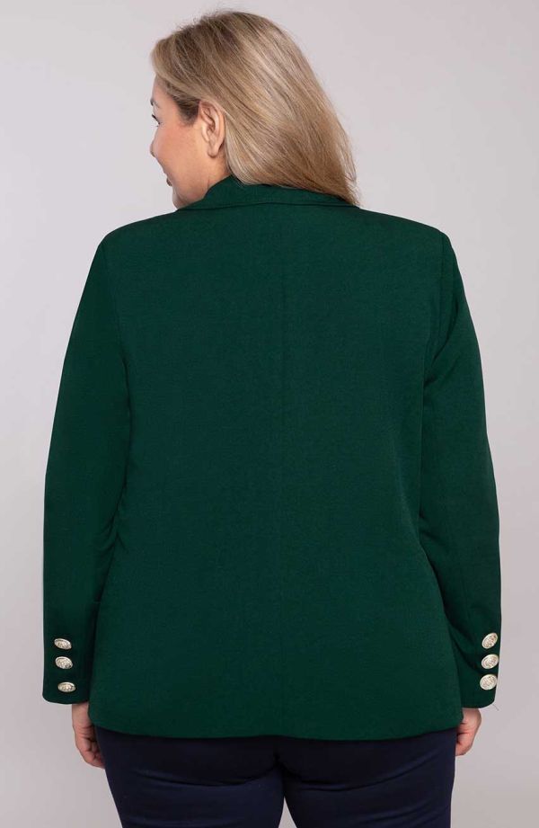 Елегантно зелено сако с подплата