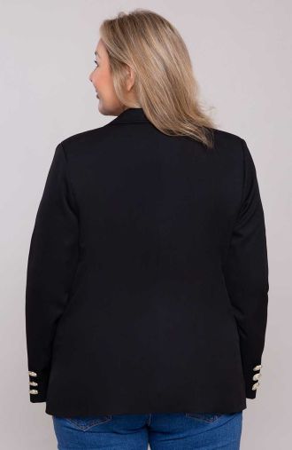 Елегантно черно сако с подплата