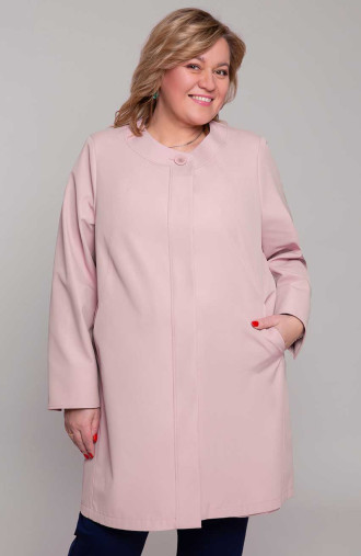 Елегантно палто в розов цвят