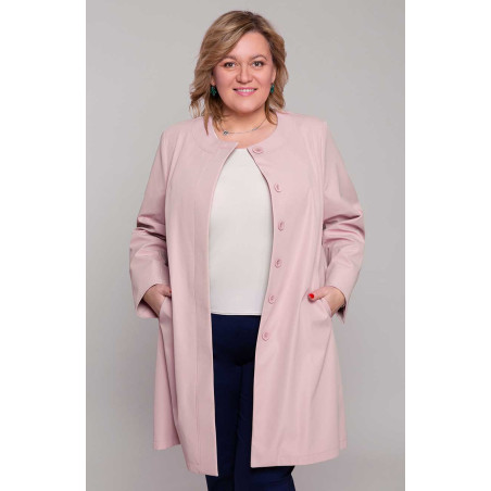 Елегантно палто в розов цвят