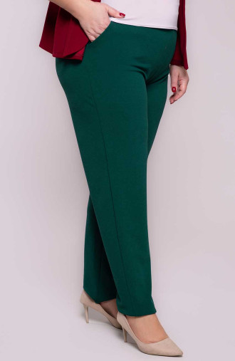 Зелен елегантен панталон с джобове