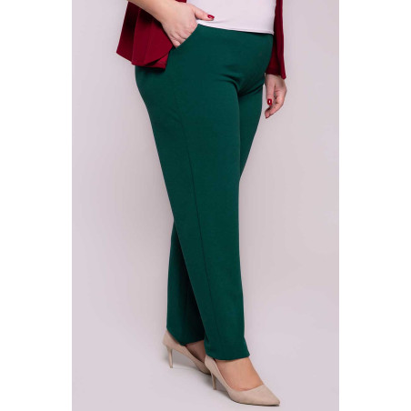 Зелен елегантен панталон с джобове