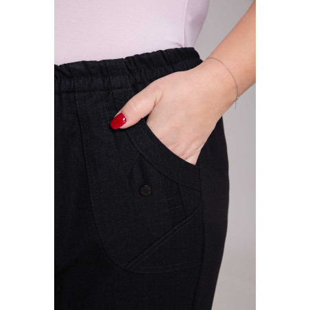 Черен елегантен панталон с джобове