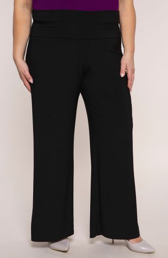 Черен панталон с изтъняващ колан
