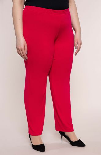 Класически панталони в рубинен цвят