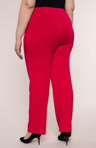 Класически панталони в рубинен цвят