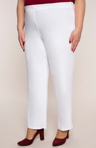 Класически тънък бял панталон