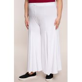 Бяла трикотажна пола-панталон