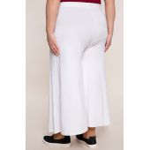 Бяла трикотажна пола-панталон