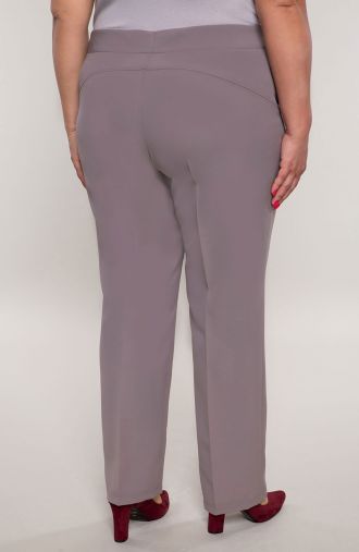 Официален панталон в кант в сив цвят